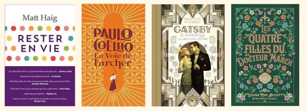 Les livres que Céline Mas utilise régulièrement lors des séances de bibliothérapie qu'elle propose.