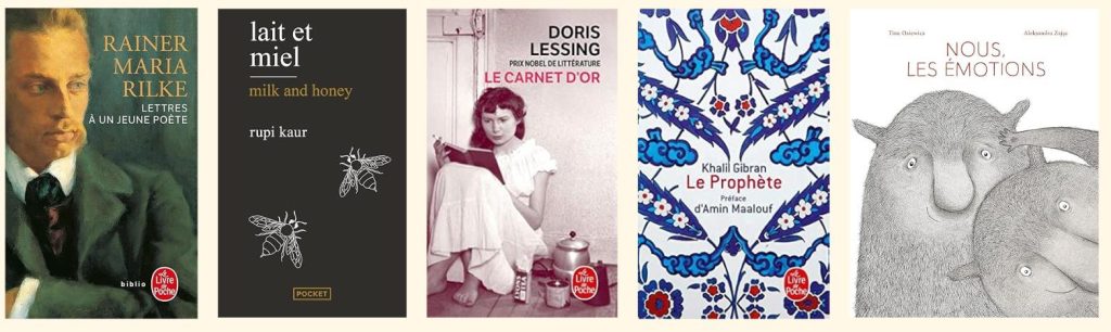 Les livres que Céline Mas utilise régulièrement lors des séances de bibliothérapie qu'elle propose.