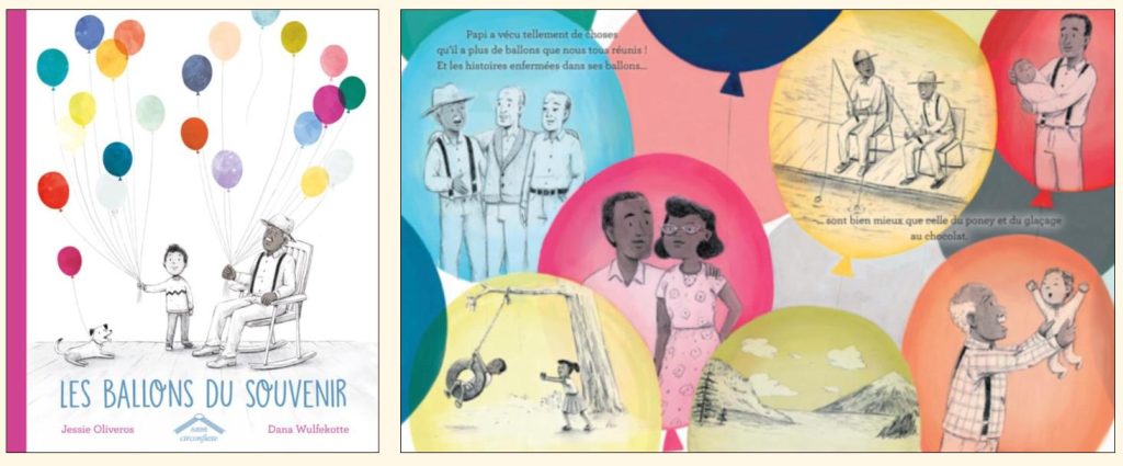 Les ballons du souvenir est un livre pour enfant qui permet de parler avec des mots simples du cancer, maladie qui touche son parent