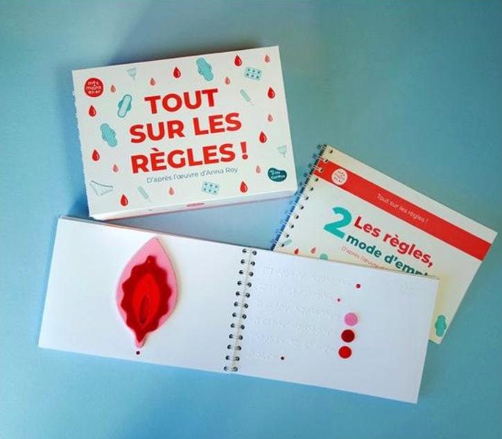 version braille et images tactiles du livre Tout sur les règles de Anna Roy