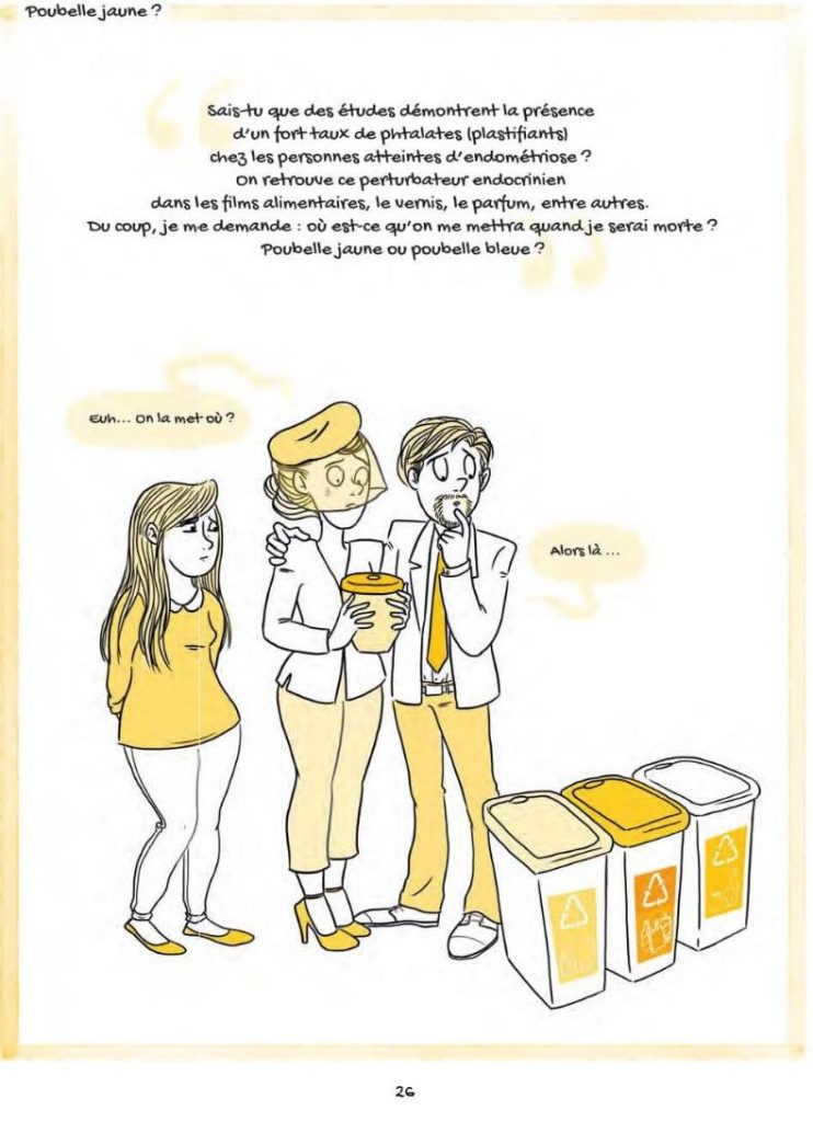 Intérieur du livre sur l'endométriose : Juste une endométriose, de Fanny Robin et illustré par May Fait Des Gribouillis