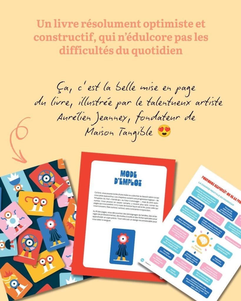 extraits de pages intérieures du livre de pauline mangin, guide des familles d'enfants handicapés, à destination des parents d'enfants handicapés